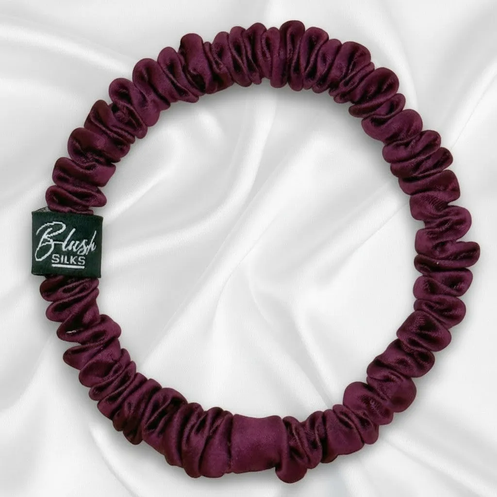 Cathy Mini Mulberry Silk Scrunchie Set – Luxury Mini Silk Hair Ties | Blush Silks Canada sold by Blush Silks product image thumbnail 2