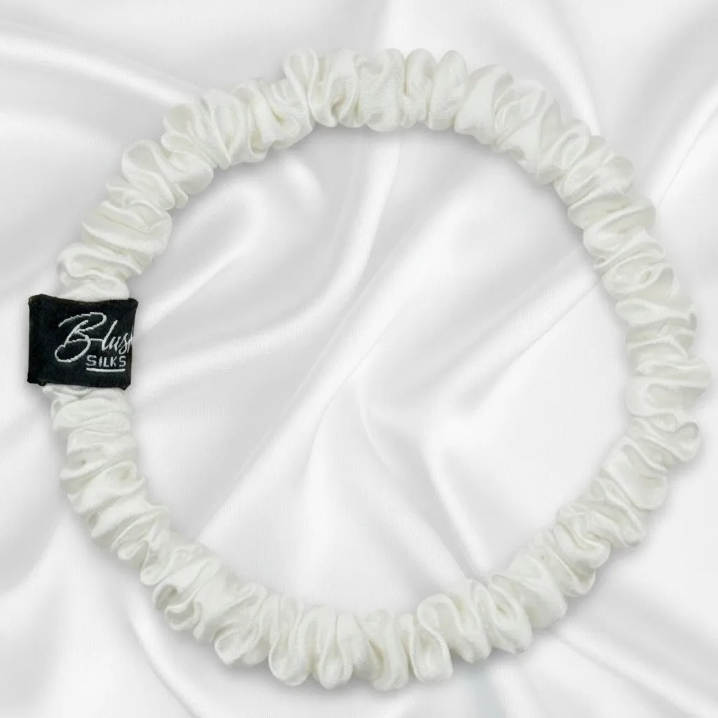 Cathy Mini Mulberry Silk Scrunchie Set – Luxury Mini Silk Hair Ties | Blush Silks Canada sold by Blush Silks product image thumbnail 3