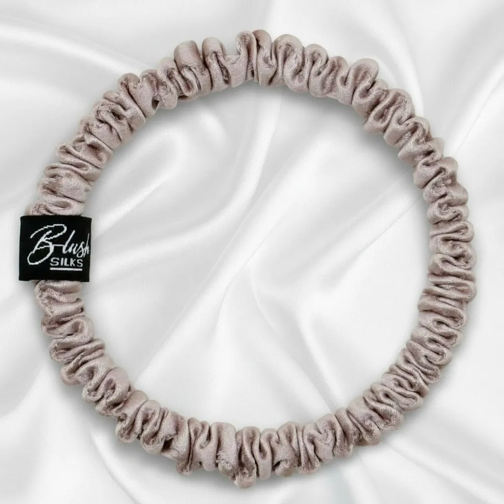 Pixie Mini Mulberry Silk Scrunchie Set – Luxury Mini Silk Hair Ties | Blush Silks Canada sold by Blush Silks product image thumbnail 5