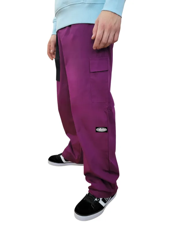 Adult Deep Purple Cargo Pants made by Modrobes