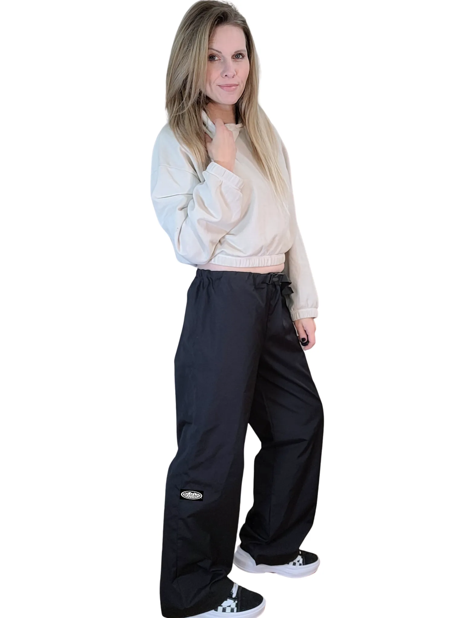 Adult Black Wideleg Pants sold by Modrobes product image thumbnail 3