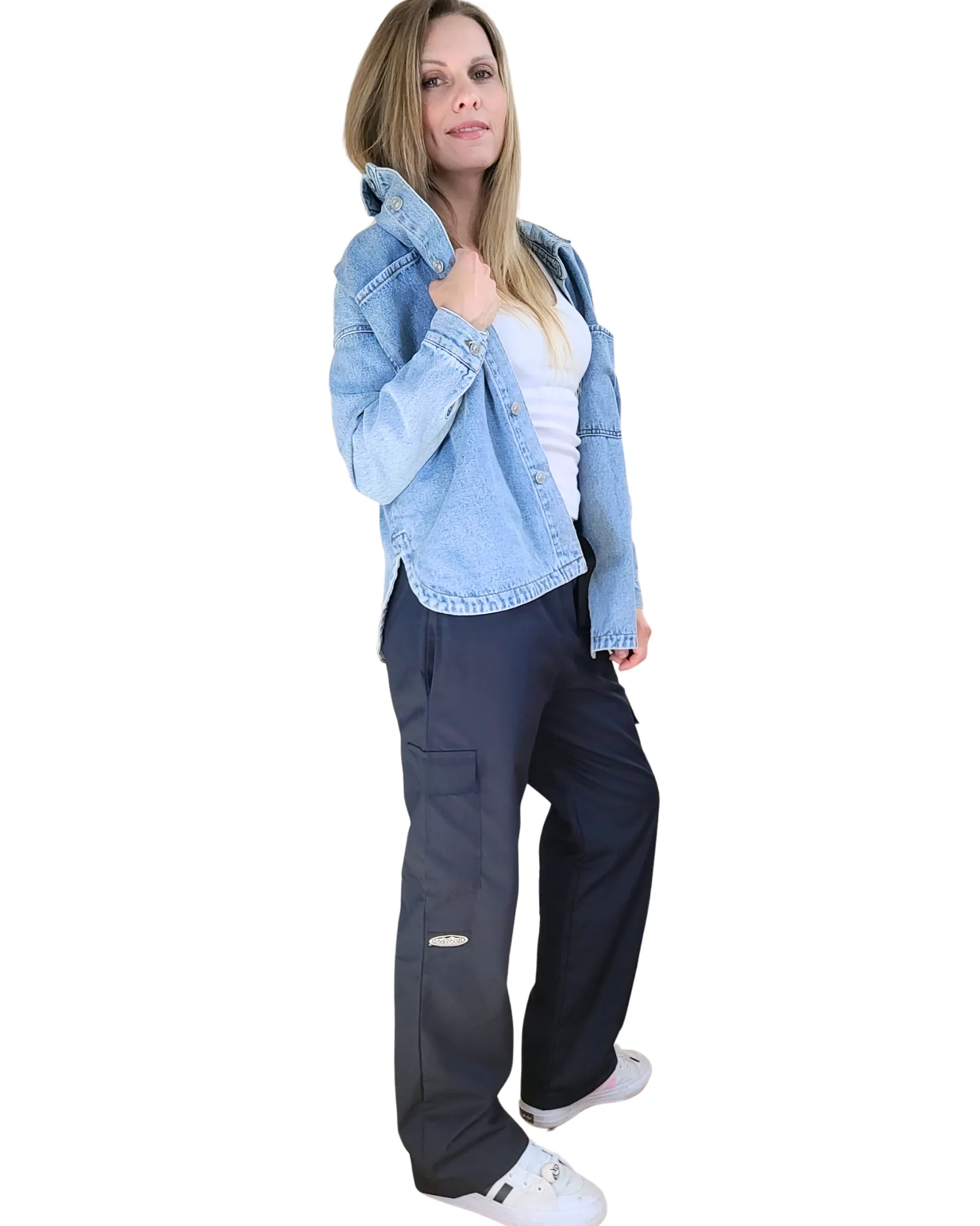 Adult Dark Navy Cargo Pants sold by Modrobes