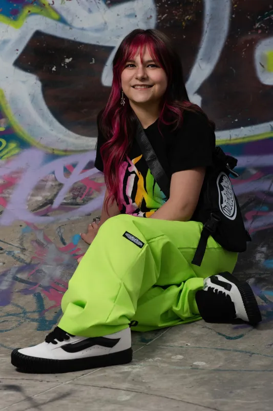 Adult Lime Green Original Lounge Pants made by Modrobes