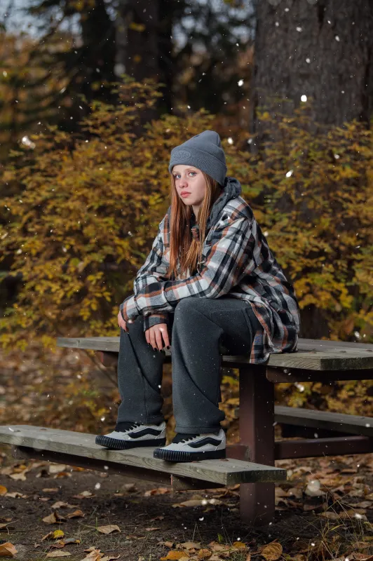 Adult Charcoal Grey Cargo Fleece Pants made by Modrobes