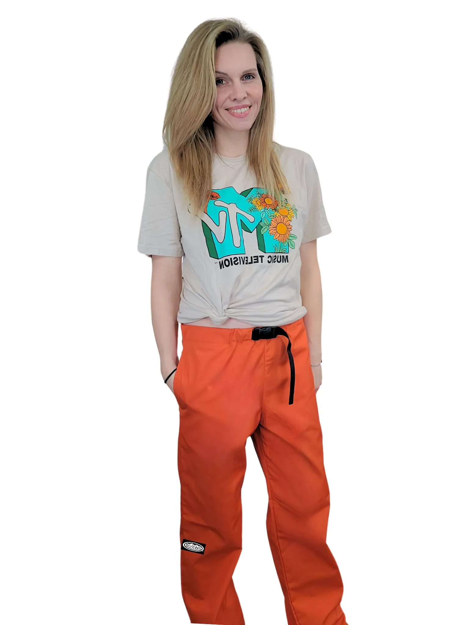 Adult Orange Original Lounge Pants + Side Pockets sold by Modrobes product image thumbnail 2