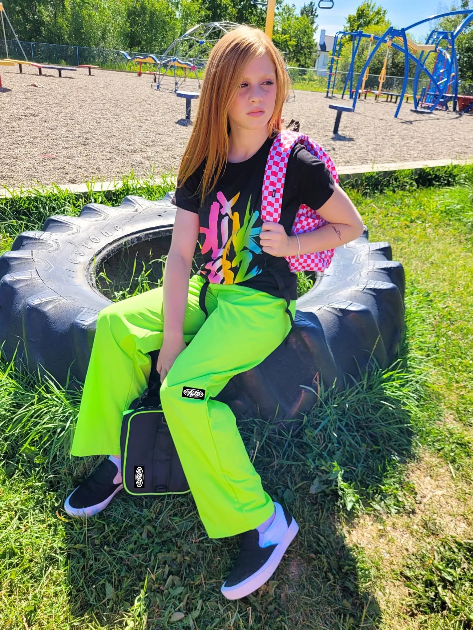 Adult Lime Original Lounge Pants + Side Pockets sold by Modrobes