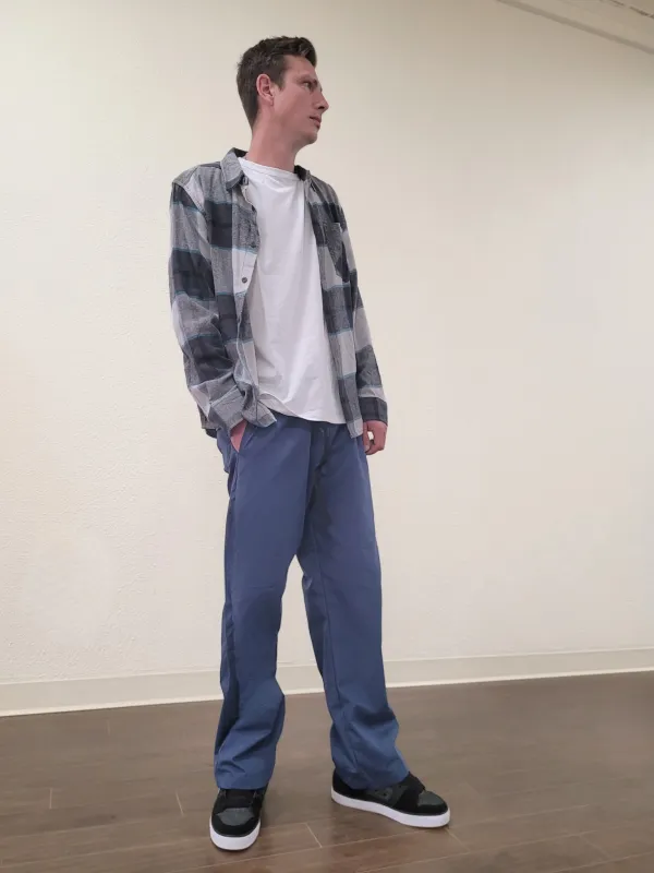 Adult Storm Blue Original Lounge Pants + Side Pockets made by Modrobes