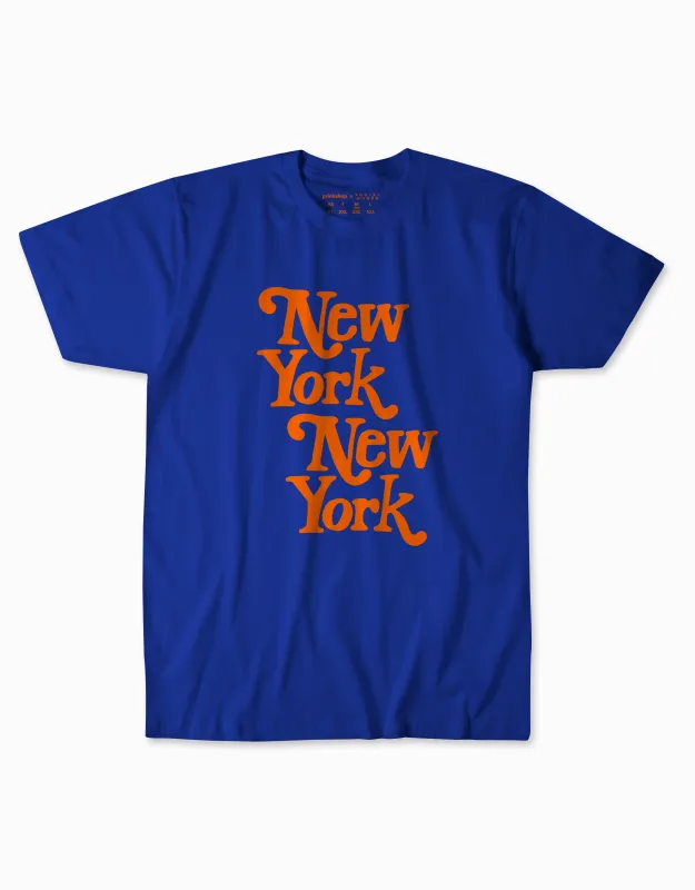 New York, New York Tee - Royal Blue/Orange made by Social Goods
