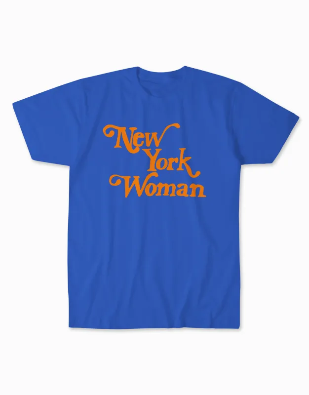 New York Woman Tee - Blue/Orange made by Social Goods