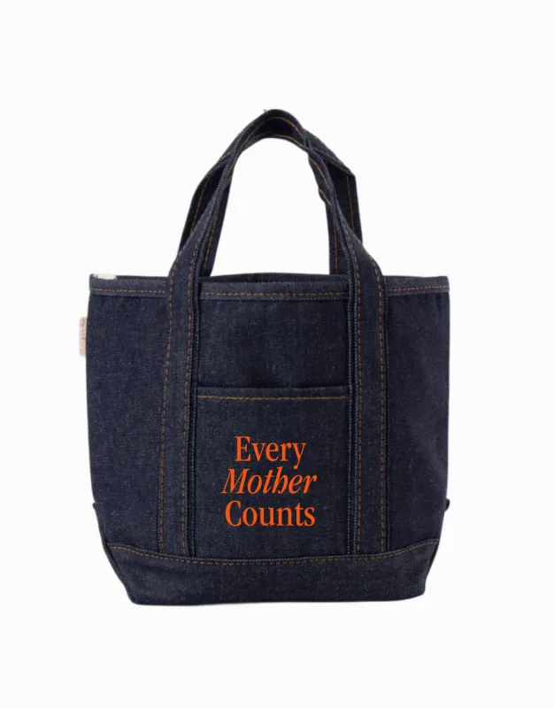 Every Mother Counts Denim Tote - Mini made by Social Goods