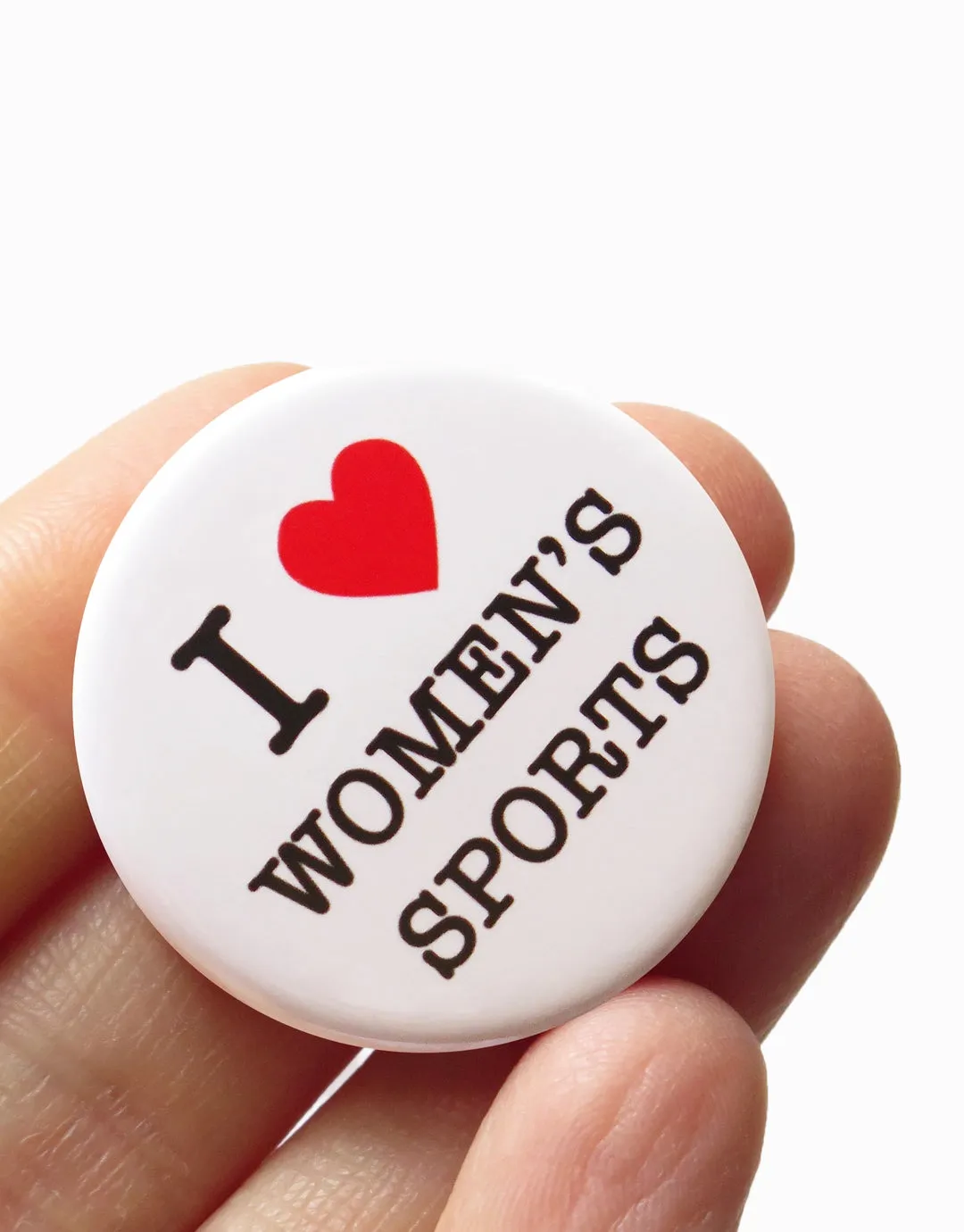 I Love Women's Sports Button sold by Social Goods product image thumbnail 2