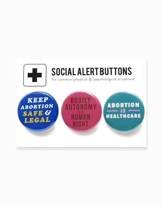 Abortion Rights Button 3 Pack sold by Social Goods