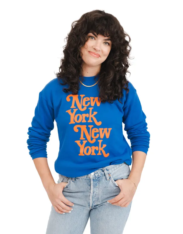 New York, New York Sweatshirt - Blue/Orange made by Social Goods