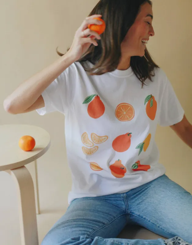 Jeju Tangerine Tee, Vintage Wash T-Shirt made by Joseph + Sue