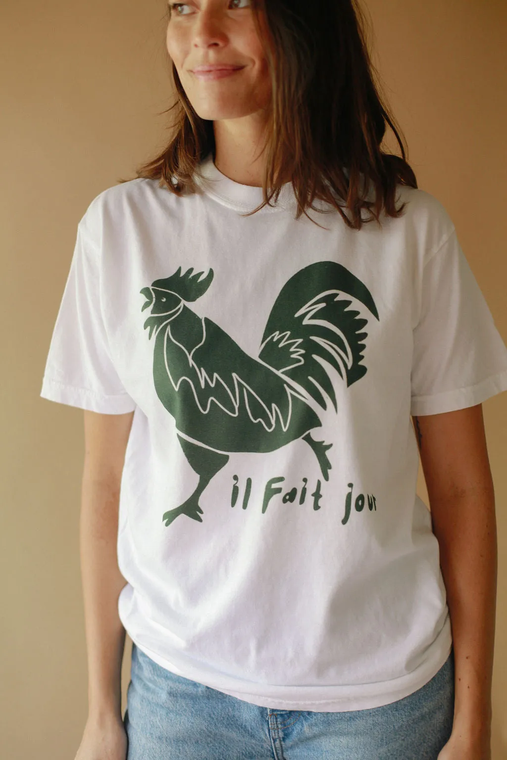 Il Fait Jour, Rooster Vintage Wash T-Shirt sold by Joseph + Sue product image thumbnail 3