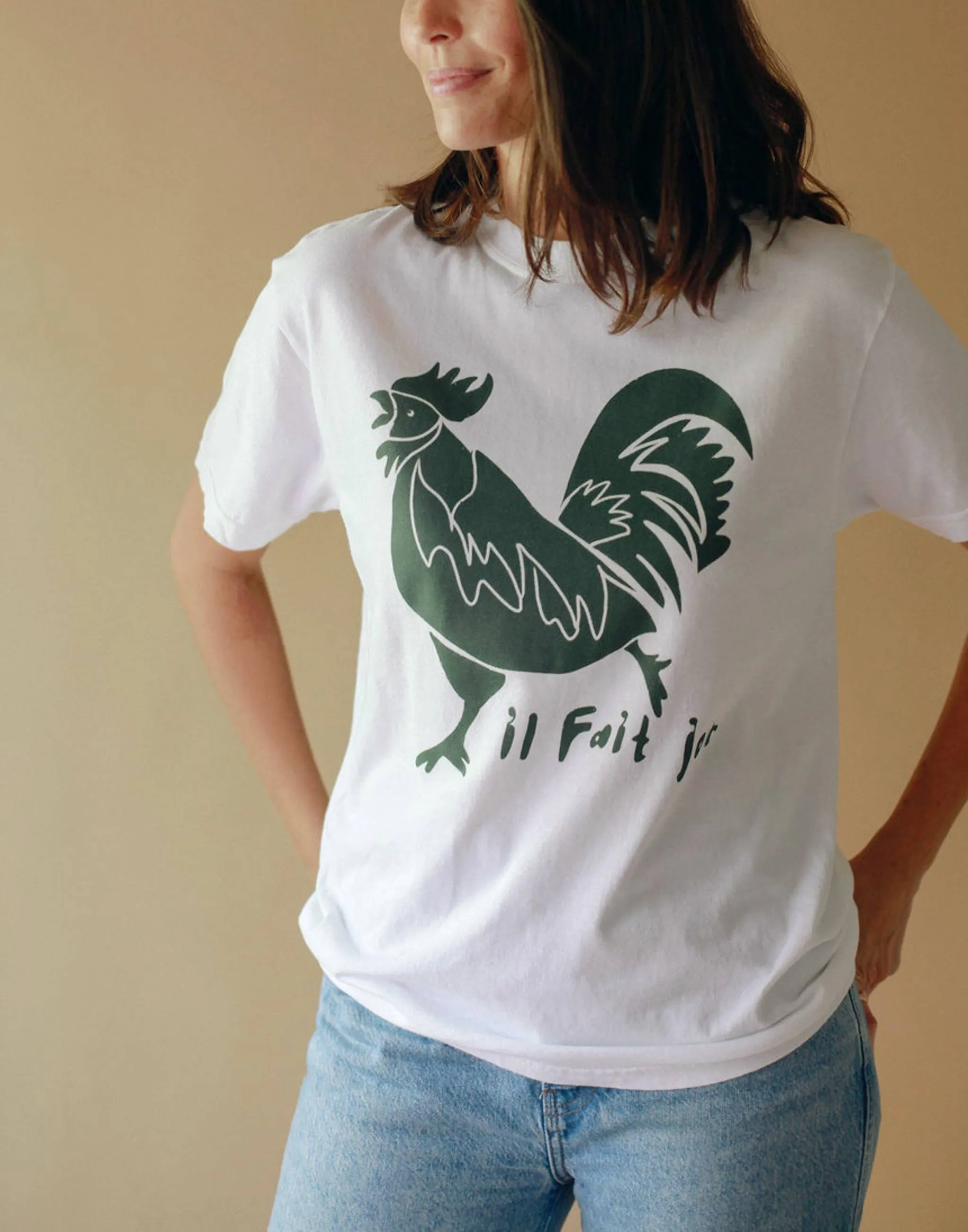 Il Fait Jour, Rooster Vintage Wash T-Shirt sold by Joseph + Sue product image thumbnail 4