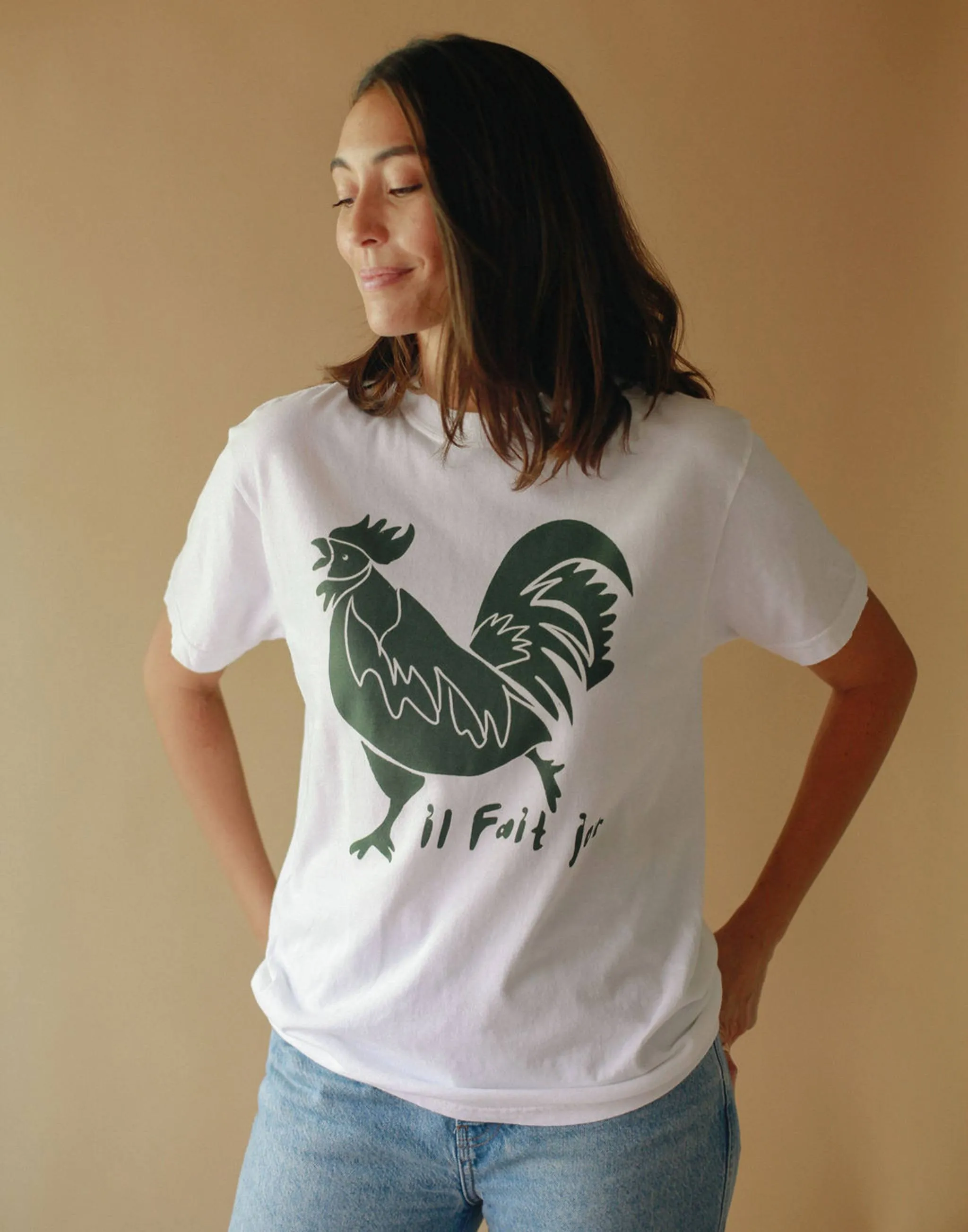 Il Fait Jour, Rooster Vintage Wash T-Shirt sold by Joseph + Sue product image thumbnail 2