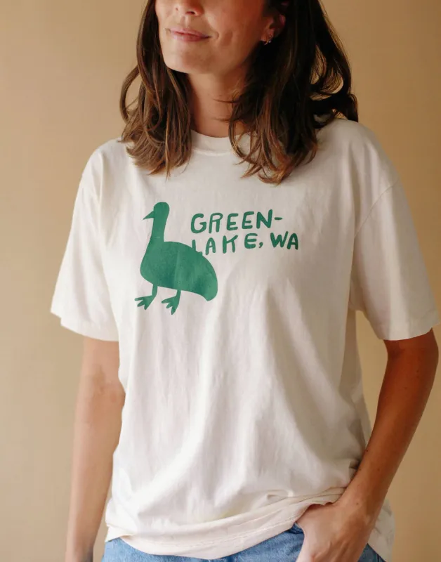 Sale- Greenlake Tee, Vintage Wash T-Shirt, LARGE made by Joseph + Sue