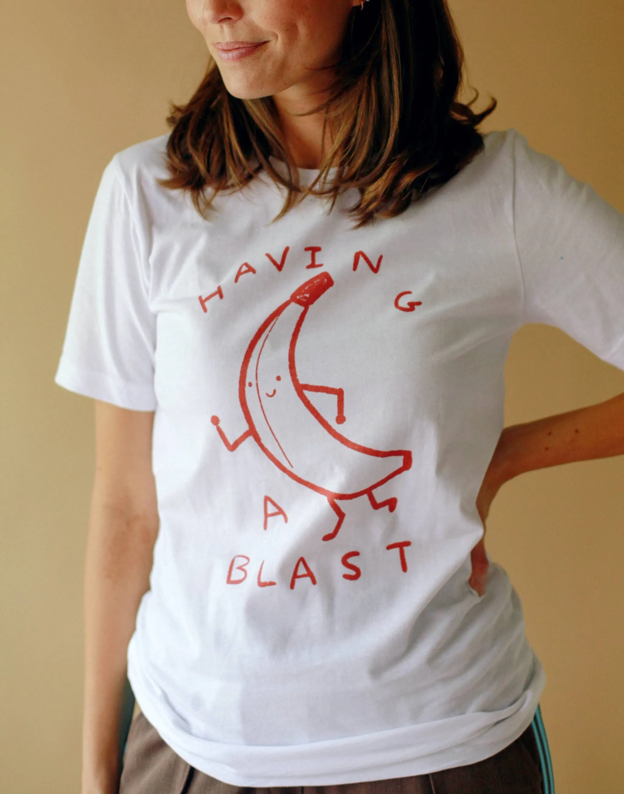 Sale- Bananas, Having a Blast T-Shirt, SMALL sold by Joseph + Sue product image thumbnail 2