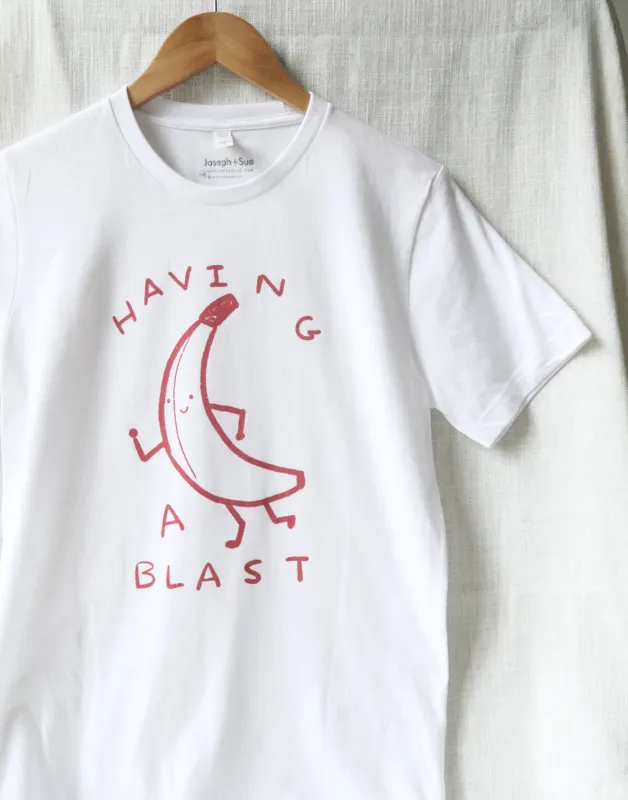 Sale- Bananas, Having a Blast T-Shirt, SMALL made by Joseph + Sue