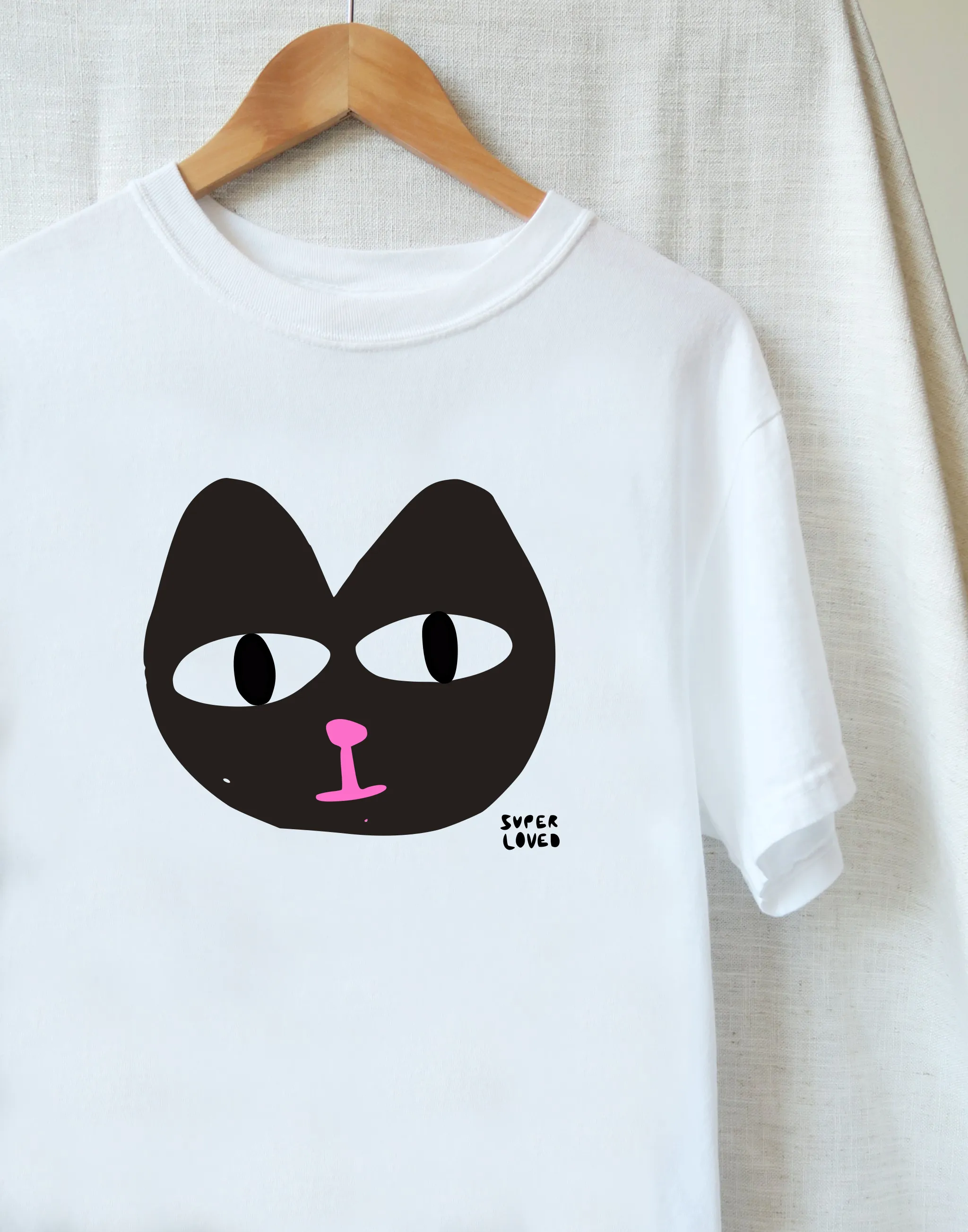 SUPER LOVED, The Black Cat Vintage Wash T-Shirt sold by Joseph + Sue product image thumbnail 2