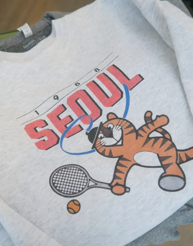 1988 Seoul Hodori Loves Tennis Light Sweatshirt made by Joseph + Sue