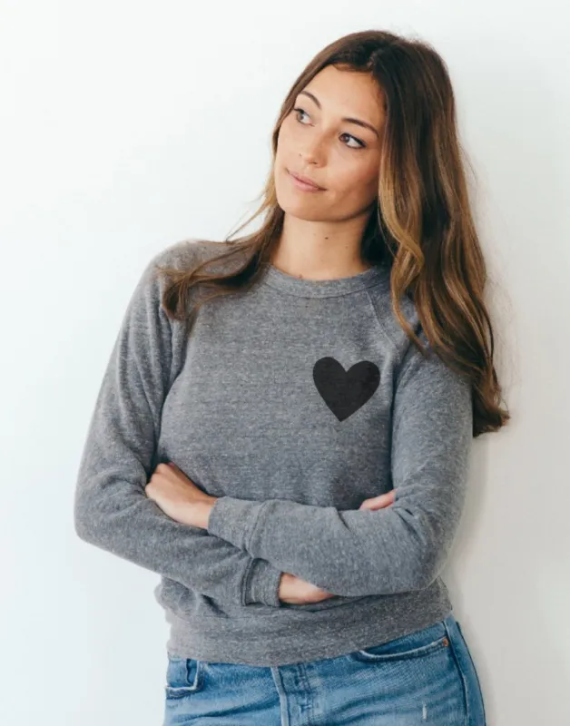 Have a Heart "Pocket" Print Sweater II made by Joseph + Sue