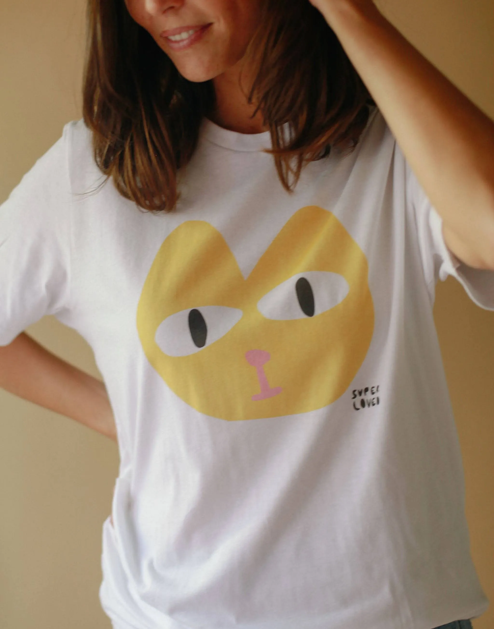 SUPER LOVED, Cat's Meow T-Shirt sold by Joseph + Sue
