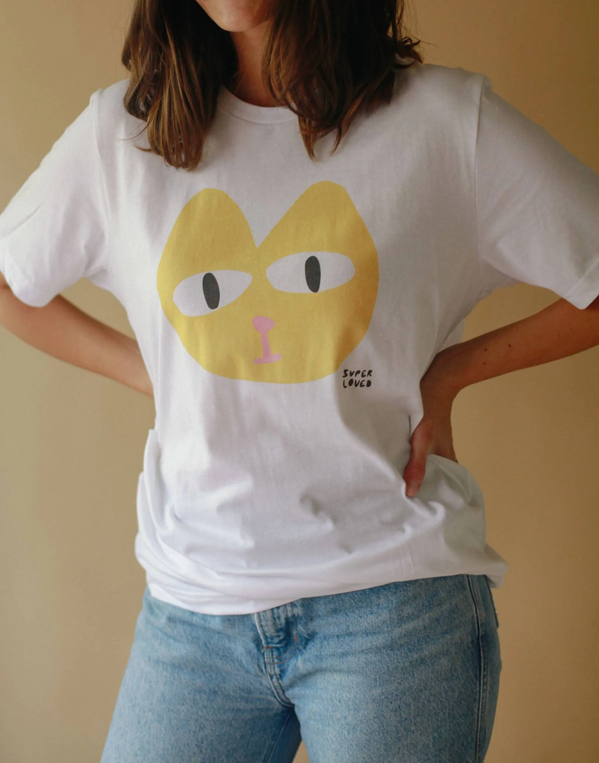 SUPER LOVED, Cat's Meow T-Shirt sold by Joseph + Sue product image thumbnail 2