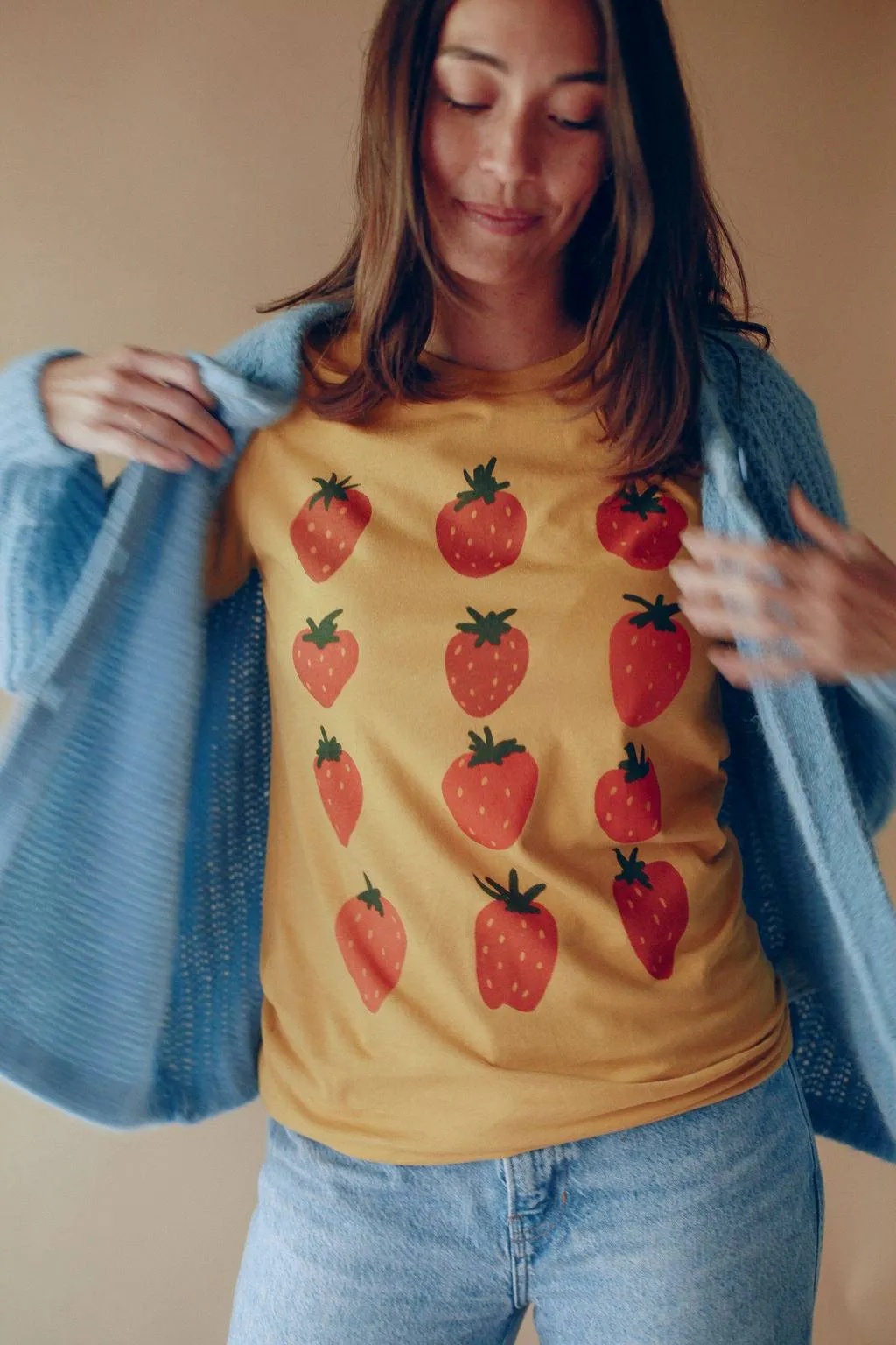 Strawberries T-Shirt sold by Joseph + Sue product image thumbnail 3