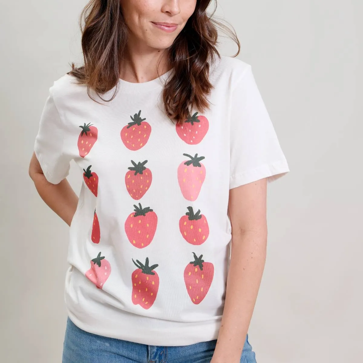 Strawberries T-Shirt sold by Joseph + Sue product image thumbnail 4