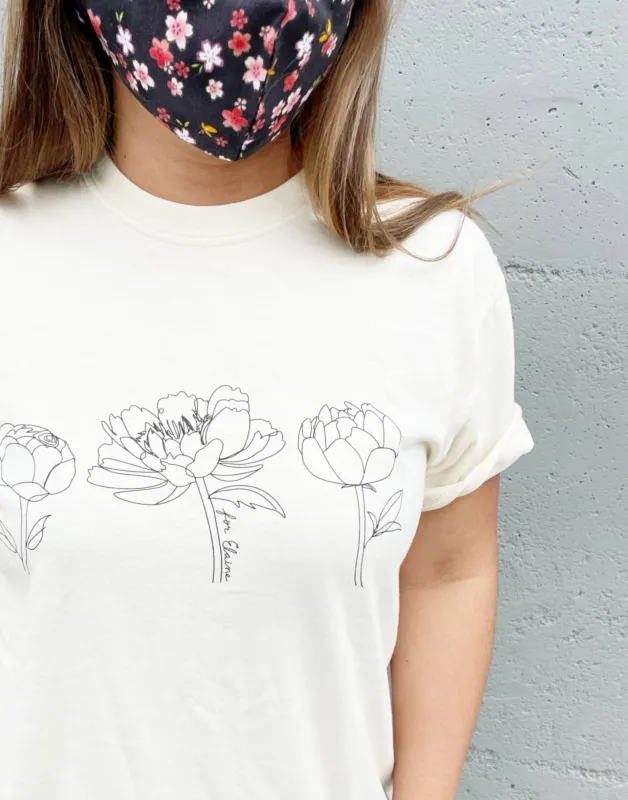 Flowers for Elaine T-Shirt made by Joseph + Sue