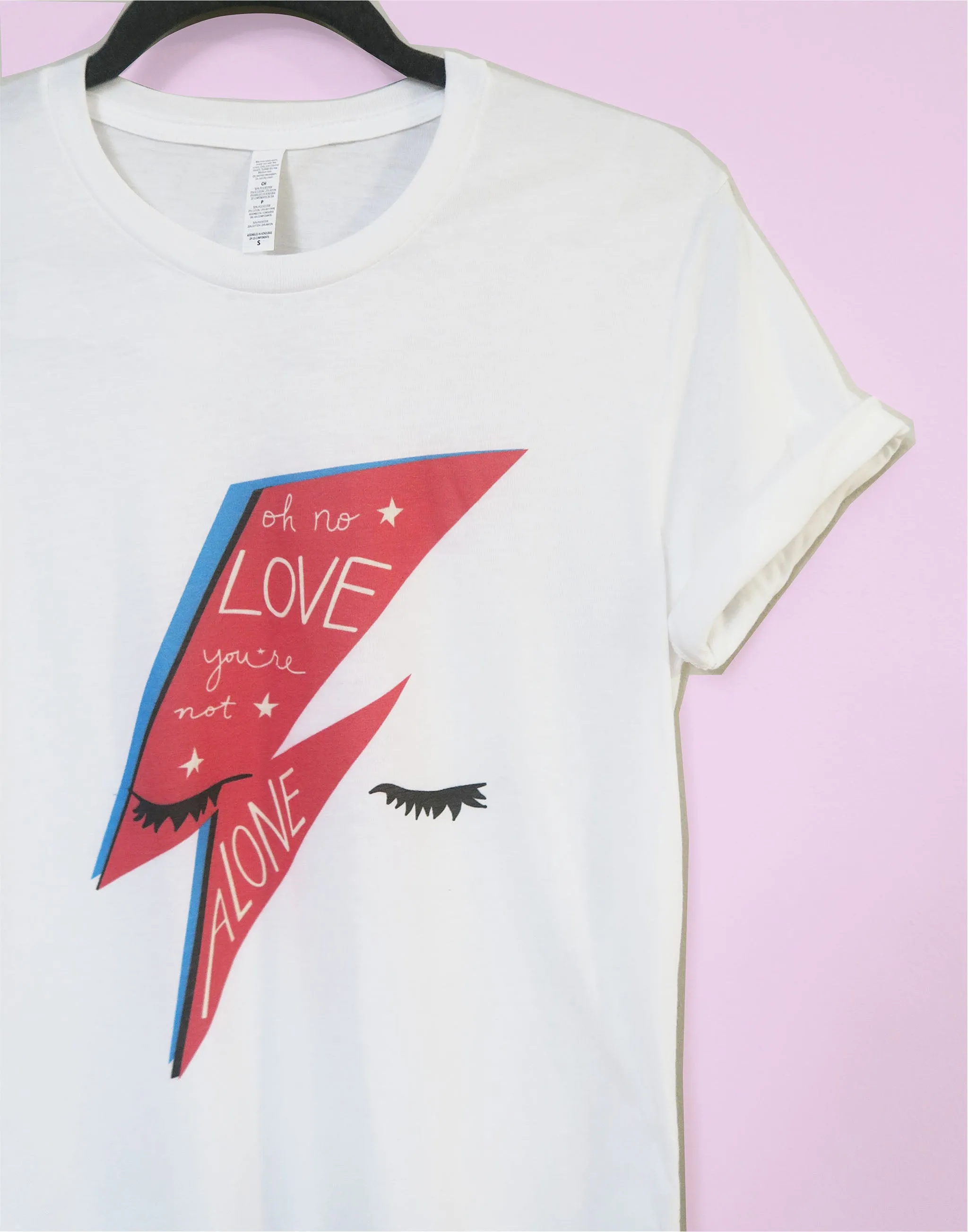 Bowie Oh no Love, You're Not Alone T-Shirt sold by Joseph + Sue product image thumbnail 2
