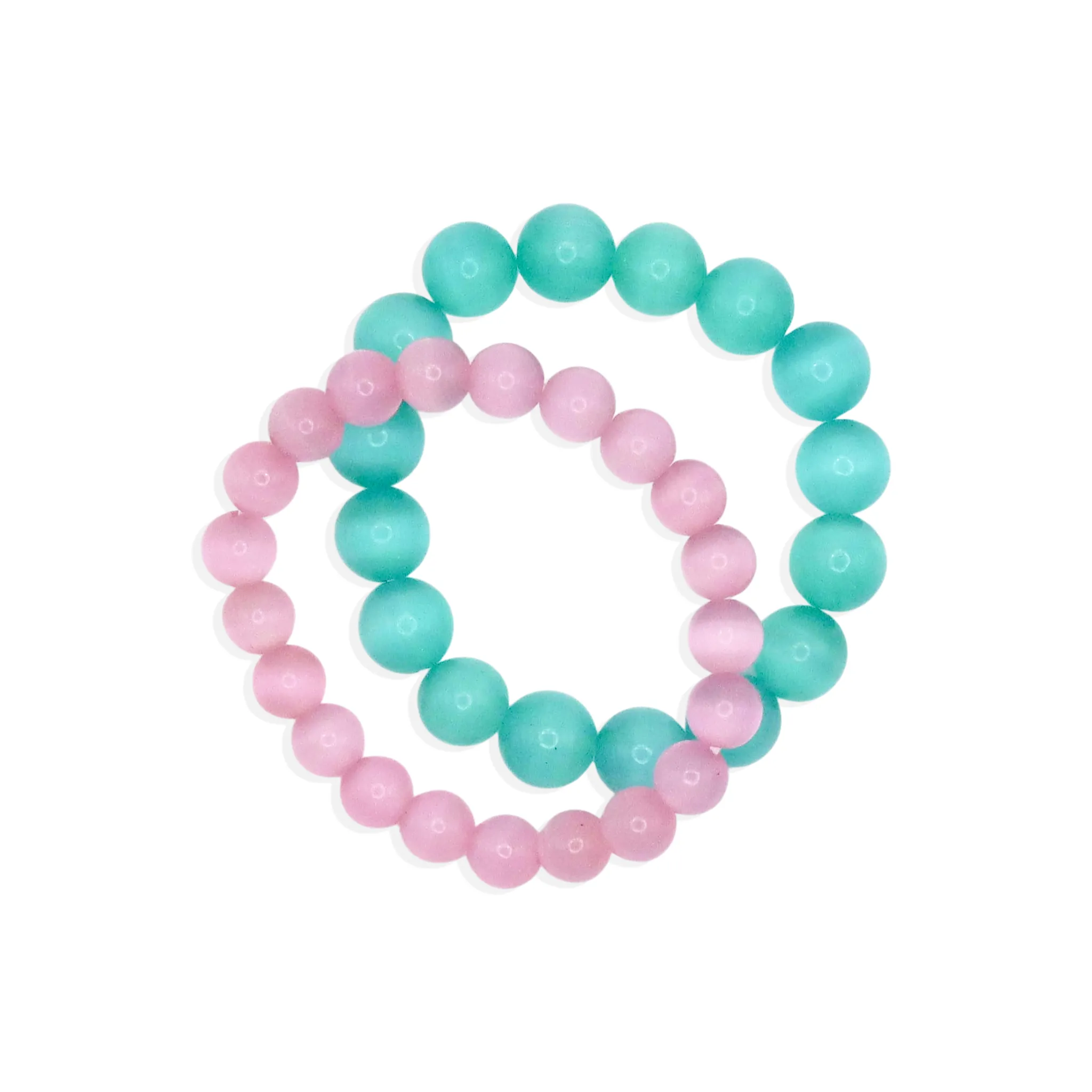 Strawberry Matcha Bracelet Set sold by Gemini Jewels
