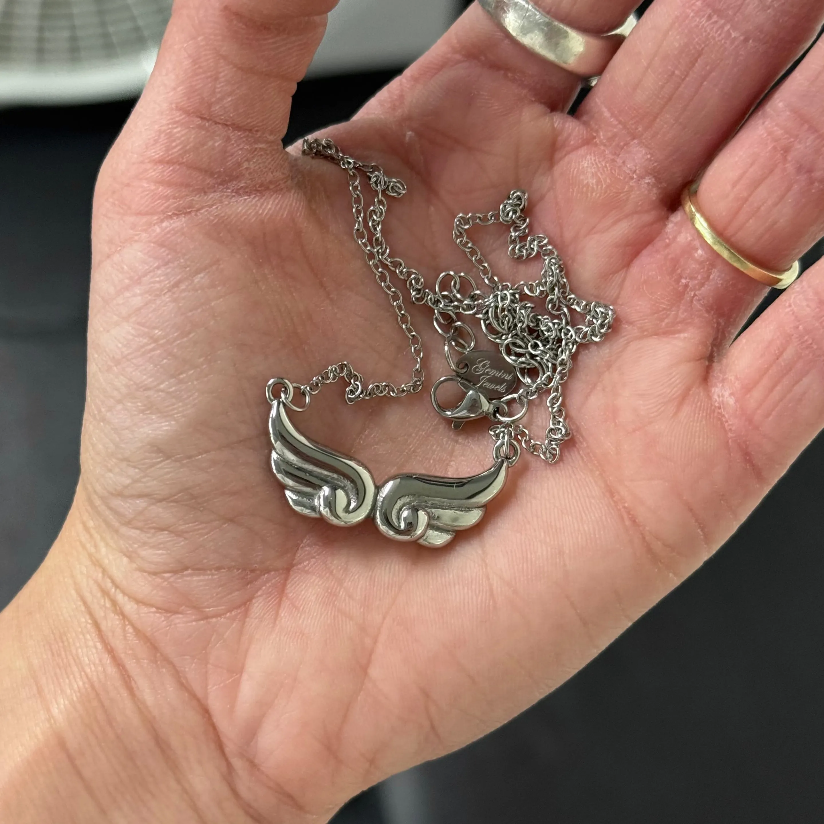 Angel Wings Necklace sold by Gemini Jewels product image thumbnail 5