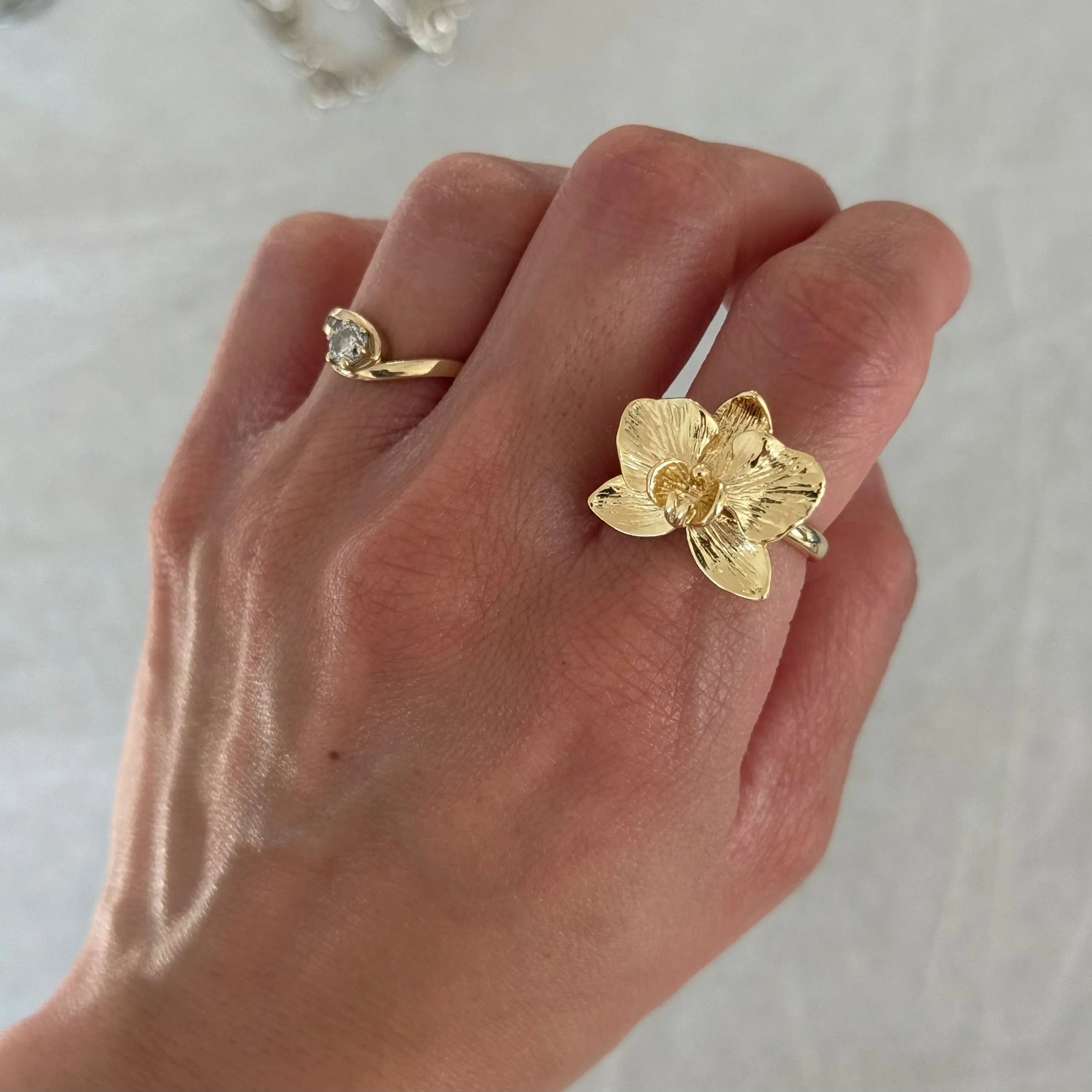 Orchid Ring in Gold sold by Gemini Jewels product image thumbnail 3