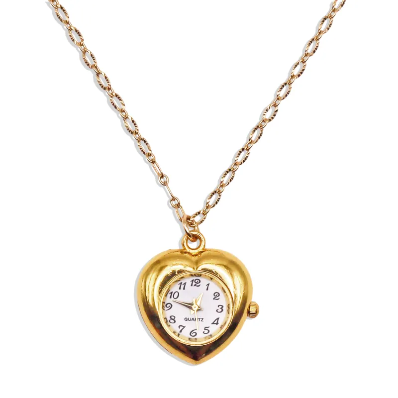 5 Min Away Watch Necklace in Gold made by Gemini Jewels