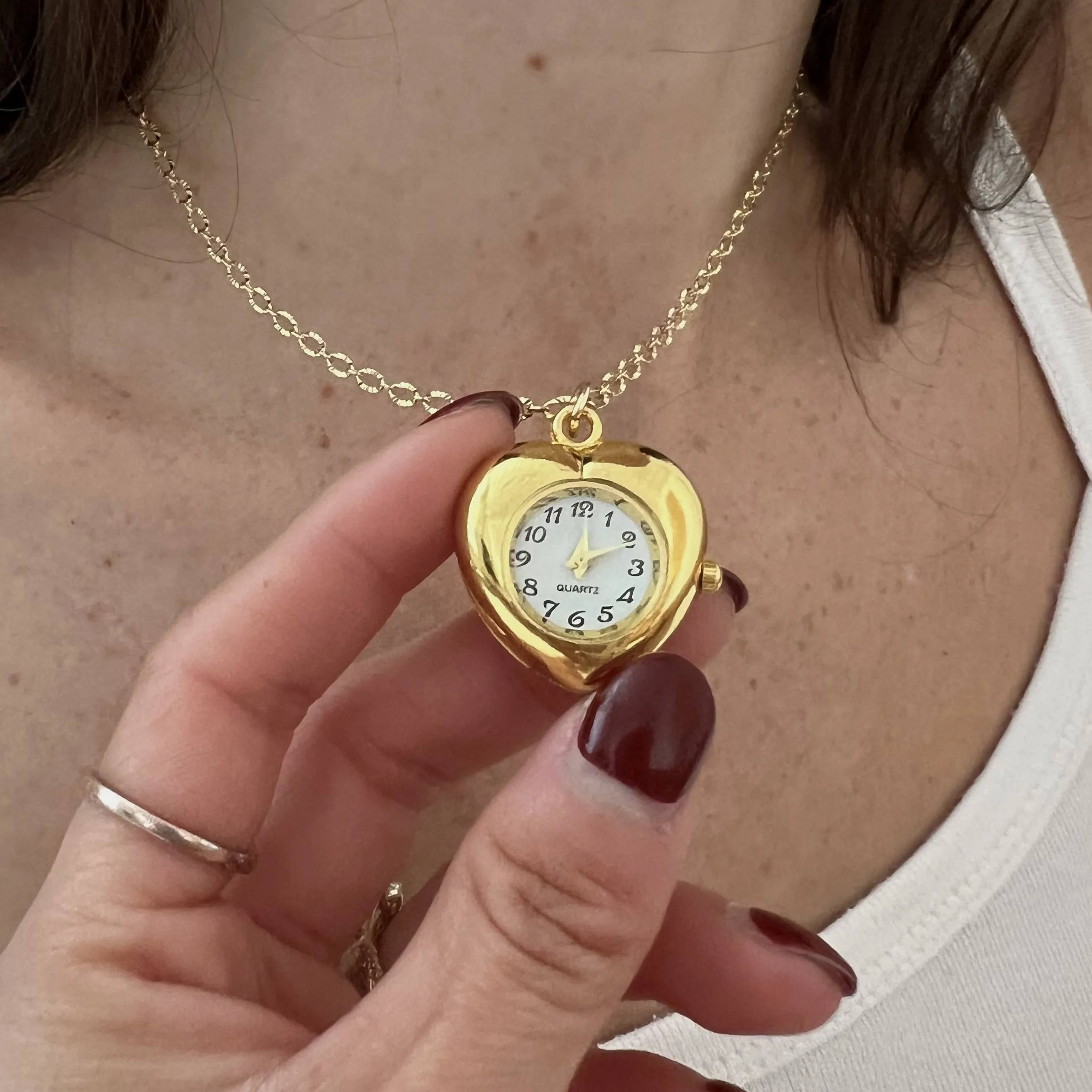 5 Min Away Watch Necklace in Gold sold by Gemini Jewels product image thumbnail 4