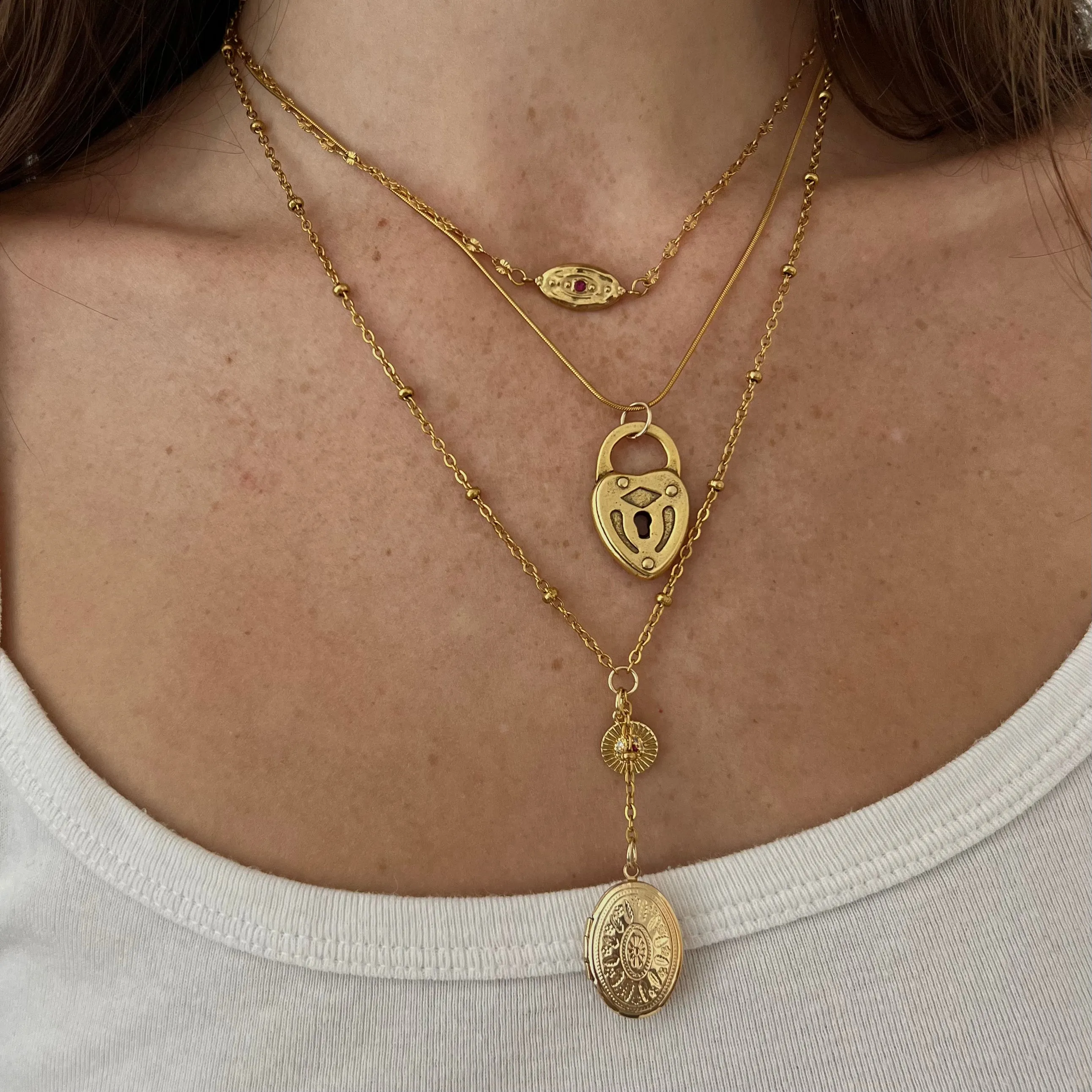 Blushing Layered Necklace Stack sold by Gemini Jewels product image thumbnail 3