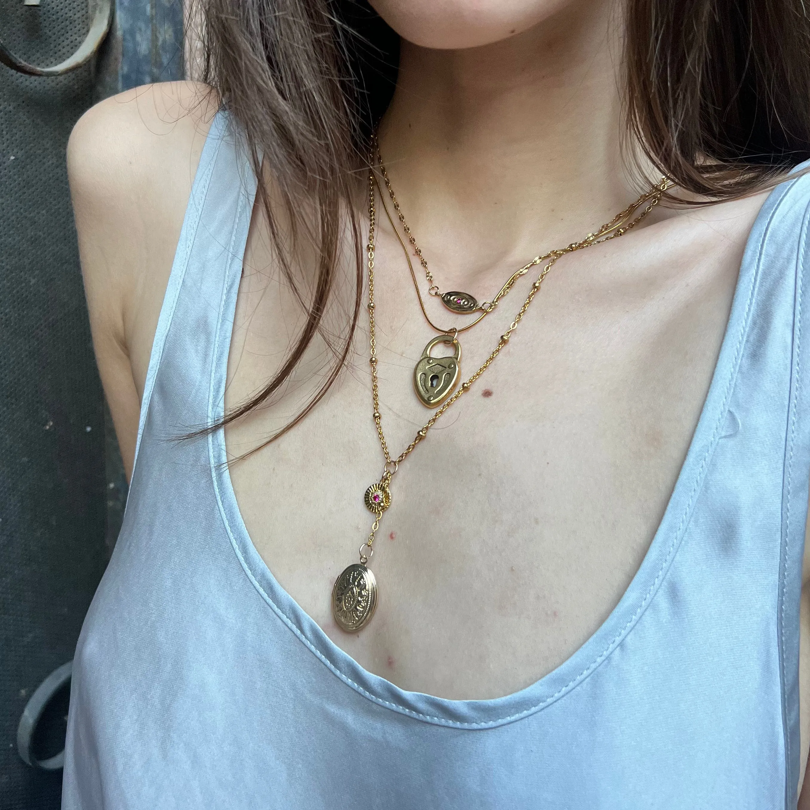 Blushing Layered Necklace Stack sold by Gemini Jewels product image thumbnail 2