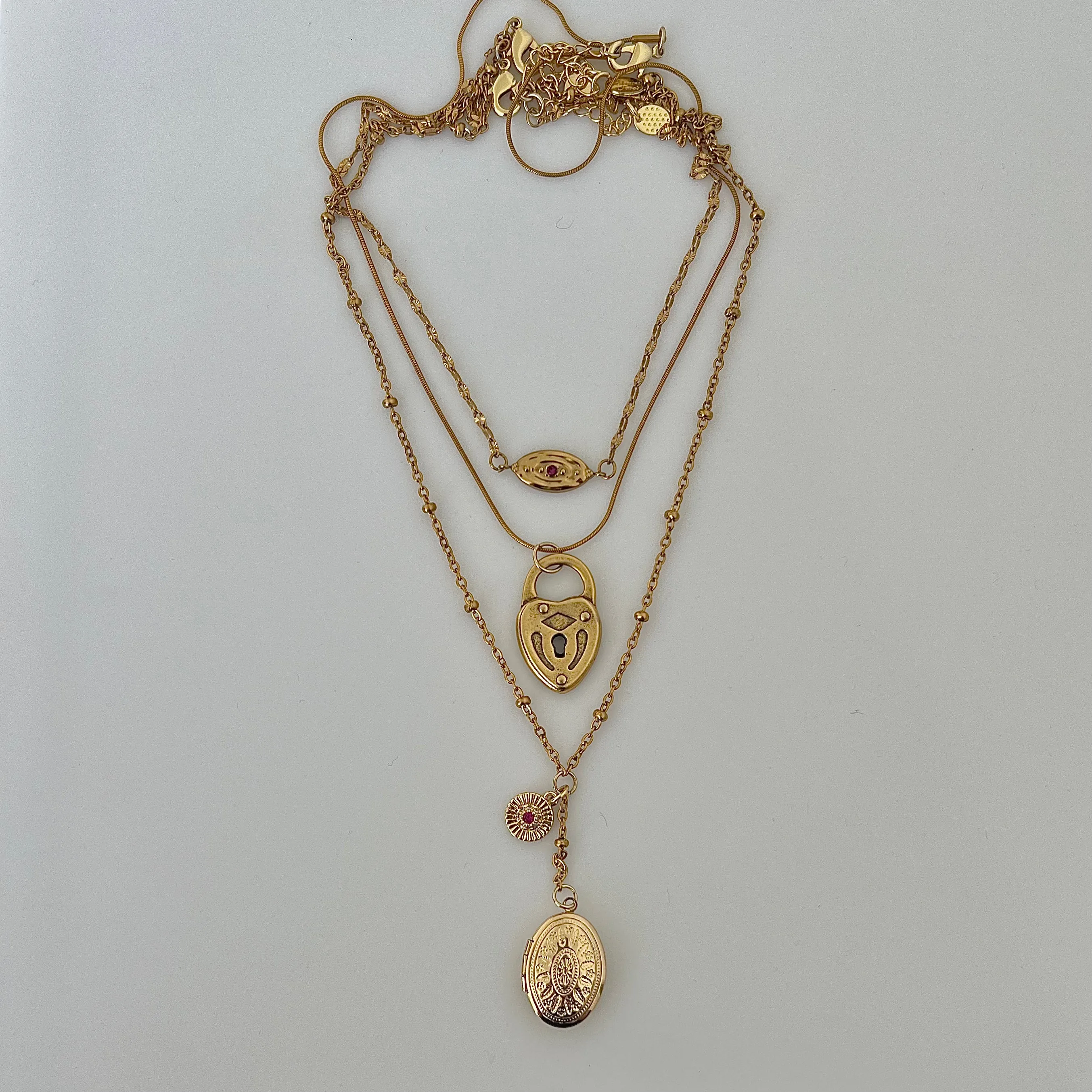 Blushing Layered Necklace Stack sold by Gemini Jewels product image thumbnail 4