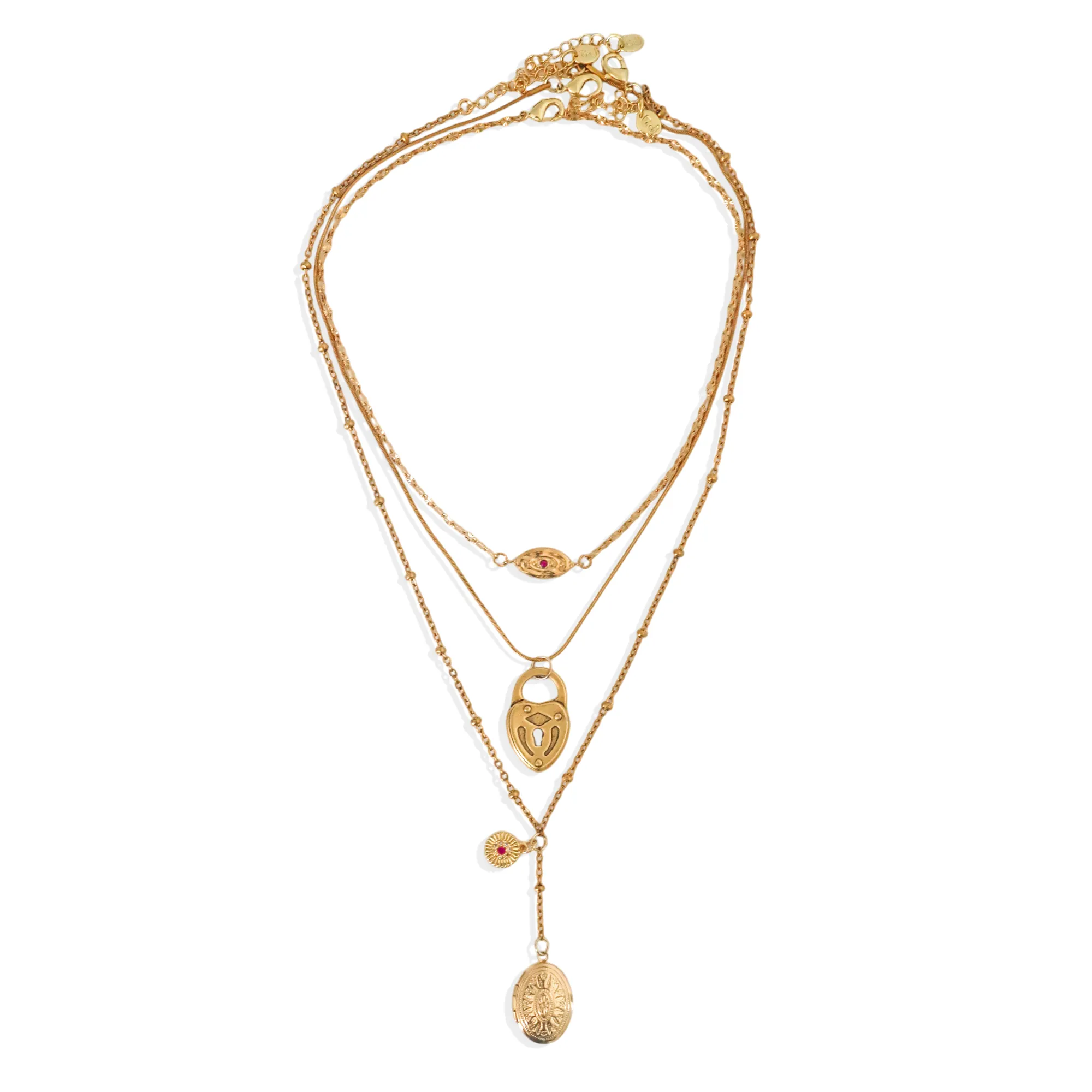 Blushing Layered Necklace Stack sold by Gemini Jewels