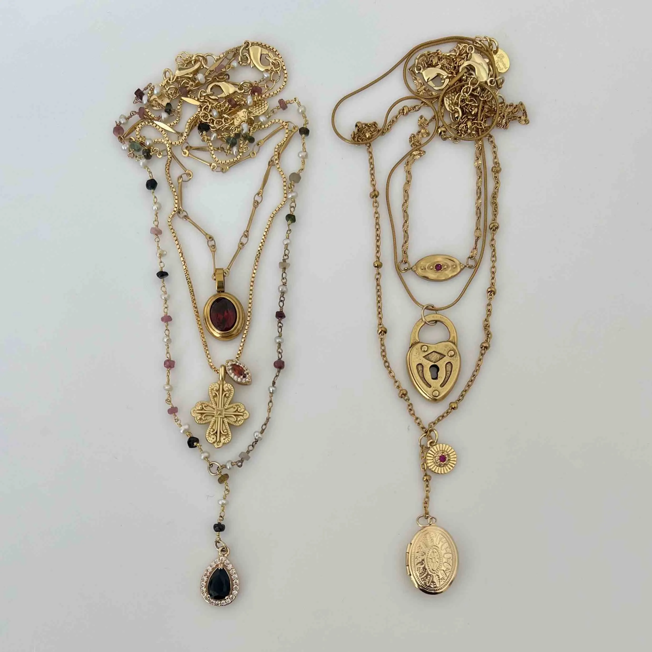 Blushing Layered Necklace Stack sold by Gemini Jewels product image thumbnail 5