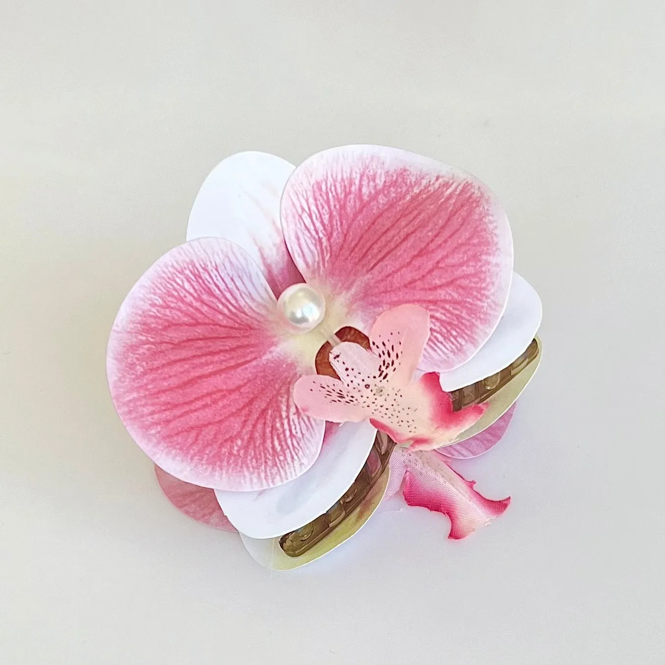 Orchid Claw Clip in Petal Pink sold by Gemini Jewels product image thumbnail 5