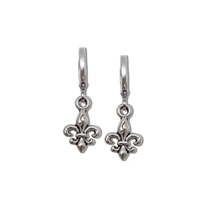 Noble Fleur de lis Earrings made by Gemini Jewels