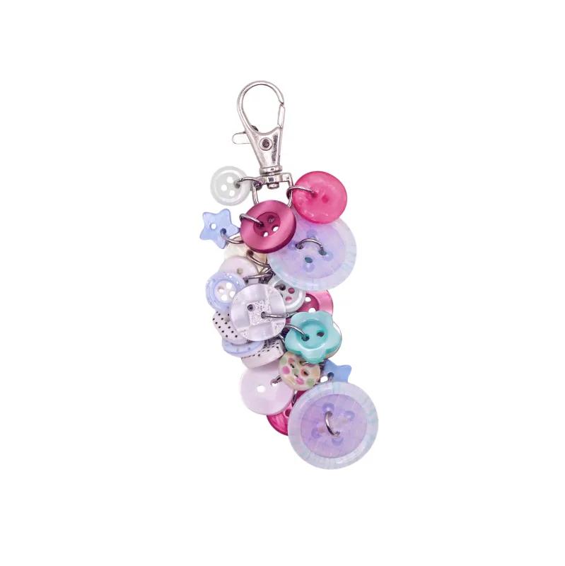 Button Bouquet Carabiner made by Gemini Jewels