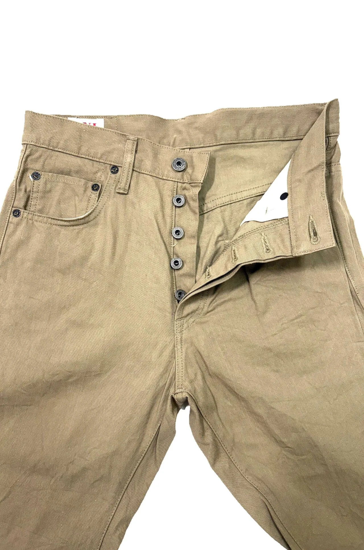 ONI266SVC-KHB Selvedge Chino Khaki Beige Relax Straight sold by Denimio product image thumbnail 2
