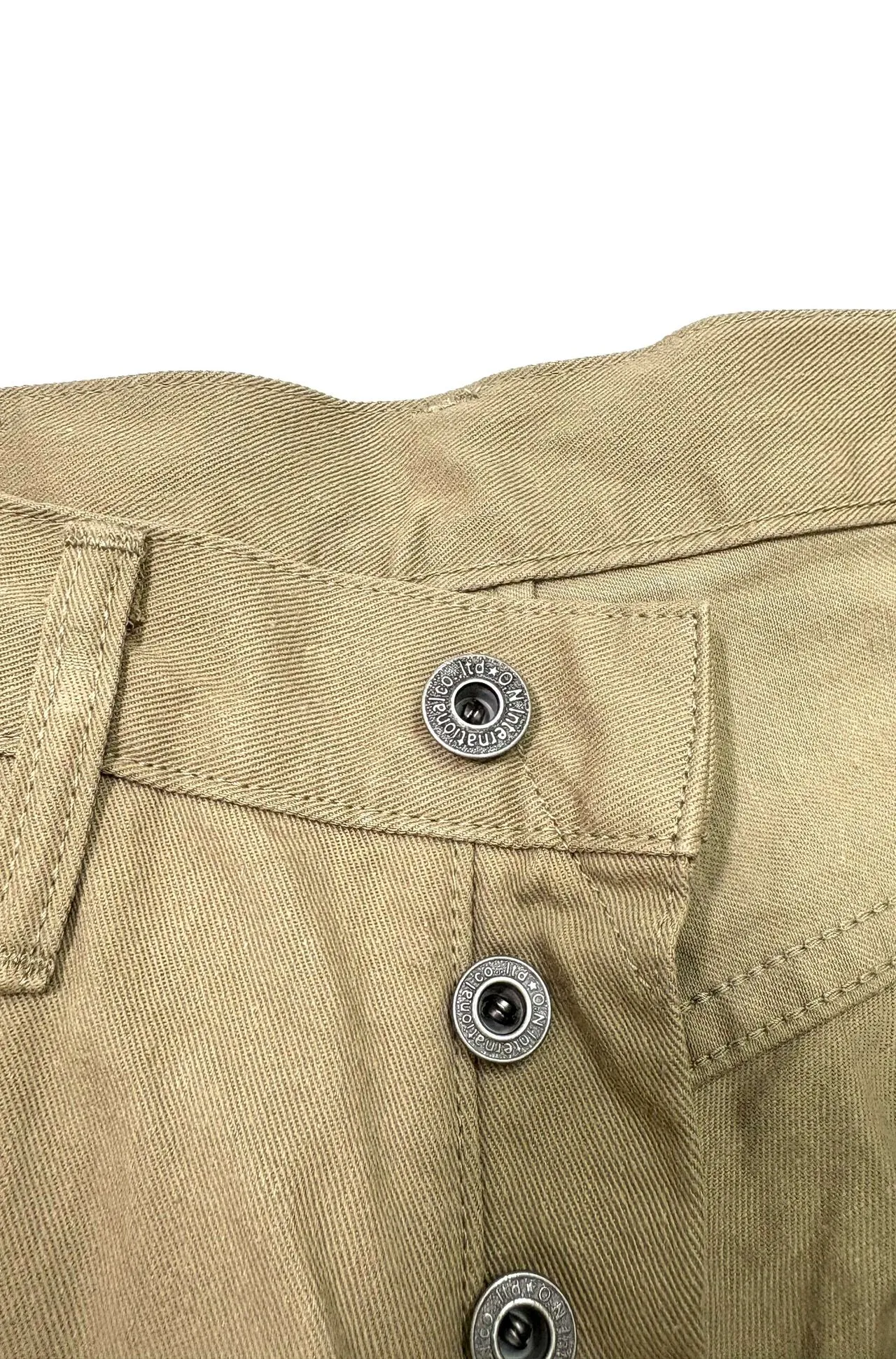 ONI266SVC-KHB Selvedge Chino Khaki Beige Relax Straight sold by Denimio product image thumbnail 5