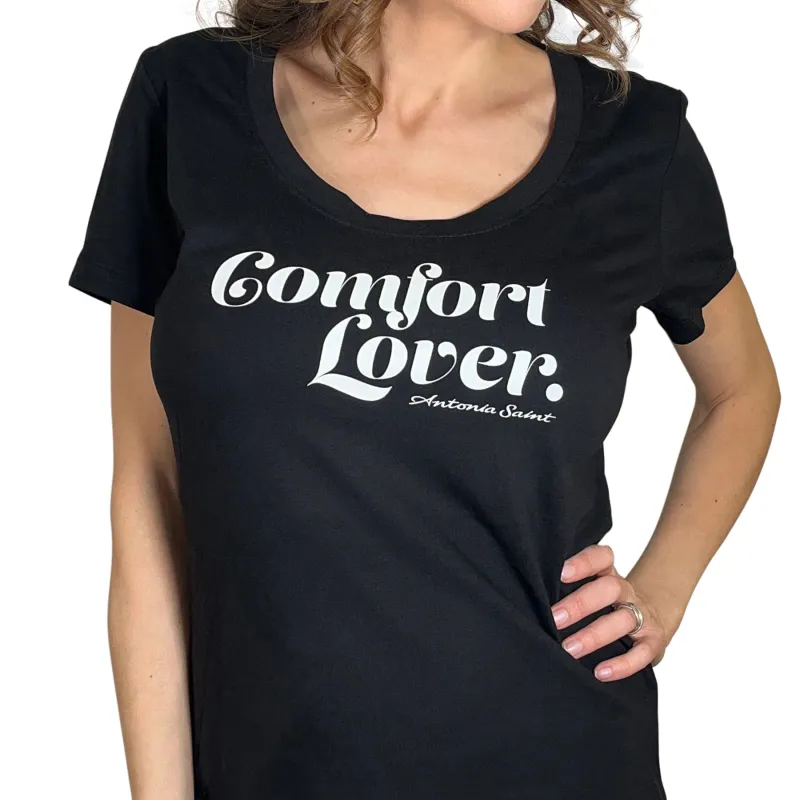 Comfort Lover Flex Scoop Neck T-Shirt sold by Antonia Saint