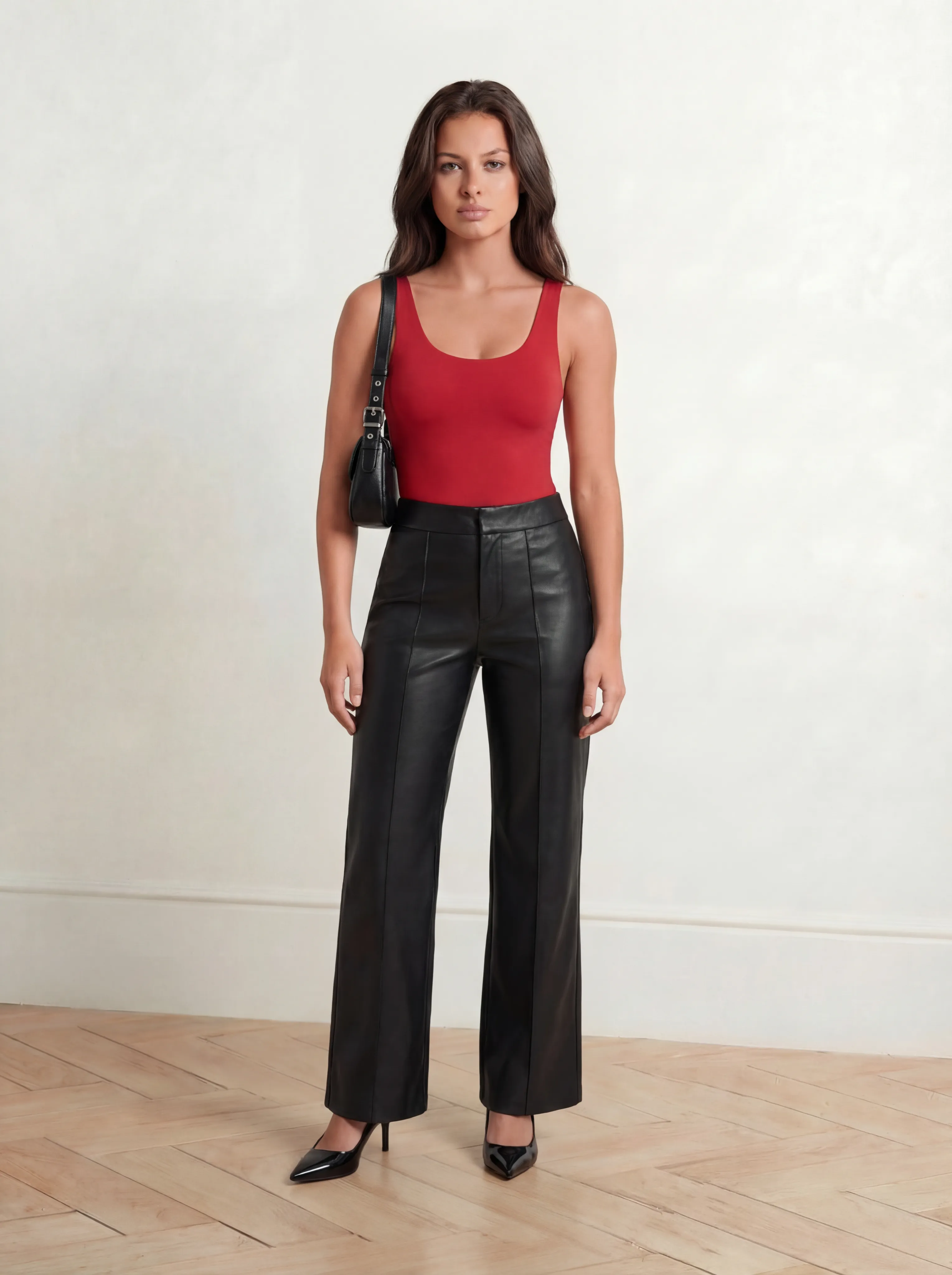 Relaxed Boyfriend Tank Smooths Waist & Core | Red sold by BODY by Julia product image thumbnail 4
